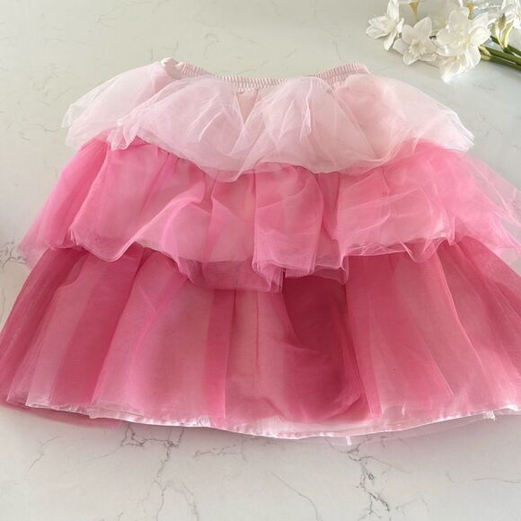 Janie and Jack Ombre Tiered Tulle Skirt Barely Pink Size 10 - Picture 6 of 8